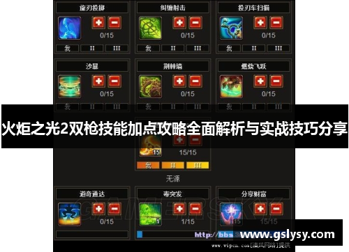 火炬之光2双枪技能加点攻略全面解析与实战技巧分享